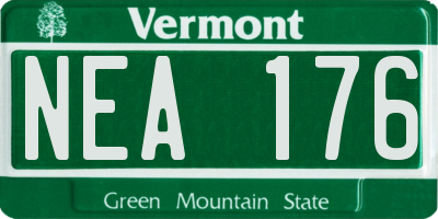 VT license plate NEA176
