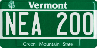 VT license plate NEA200