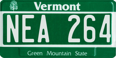 VT license plate NEA264