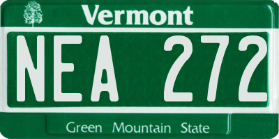 VT license plate NEA272
