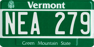 VT license plate NEA279