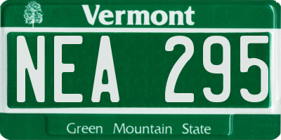 VT license plate NEA295