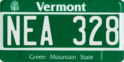 VT license plate NEA328