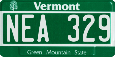 VT license plate NEA329
