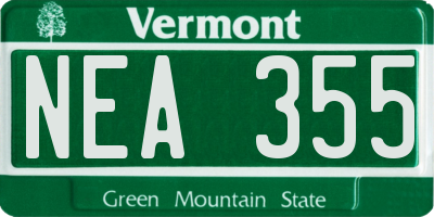 VT license plate NEA355