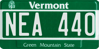 VT license plate NEA440