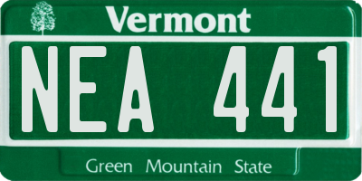 VT license plate NEA441