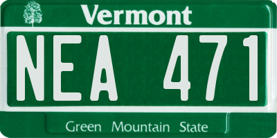 VT license plate NEA471