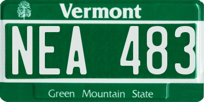 VT license plate NEA483
