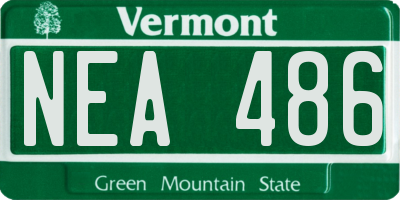 VT license plate NEA486
