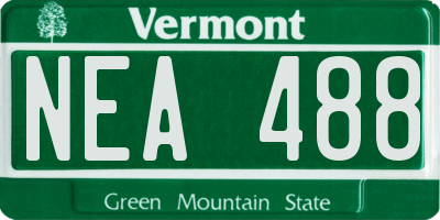 VT license plate NEA488