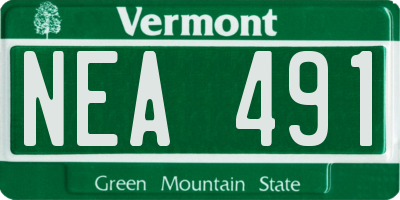 VT license plate NEA491