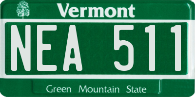 VT license plate NEA511