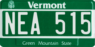 VT license plate NEA515