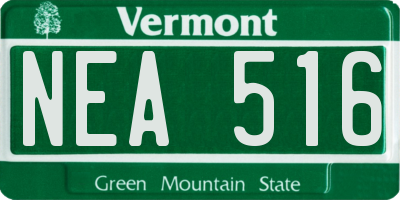 VT license plate NEA516