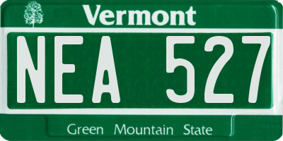 VT license plate NEA527