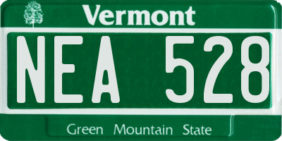 VT license plate NEA528
