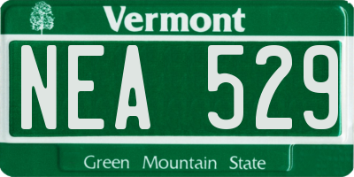 VT license plate NEA529