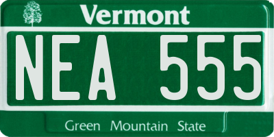VT license plate NEA555