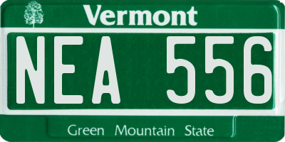 VT license plate NEA556