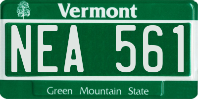 VT license plate NEA561