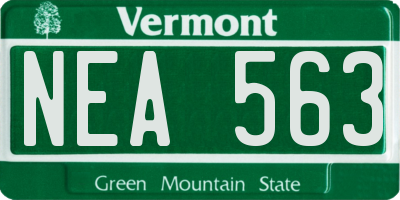 VT license plate NEA563