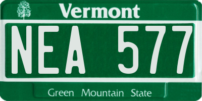 VT license plate NEA577