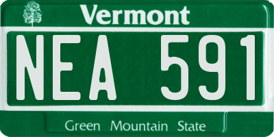 VT license plate NEA591