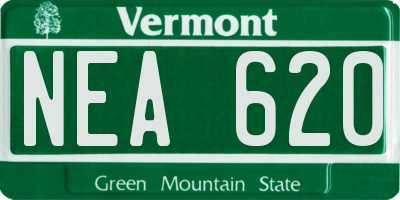 VT license plate NEA620
