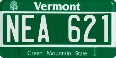 VT license plate NEA621