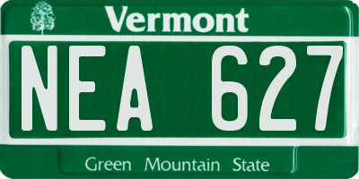 VT license plate NEA627