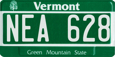 VT license plate NEA628