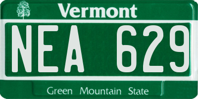 VT license plate NEA629
