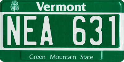 VT license plate NEA631