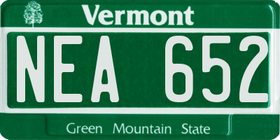 VT license plate NEA652