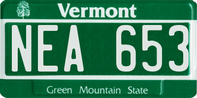 VT license plate NEA653