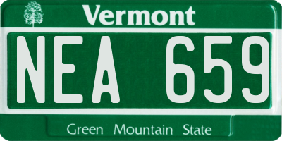 VT license plate NEA659