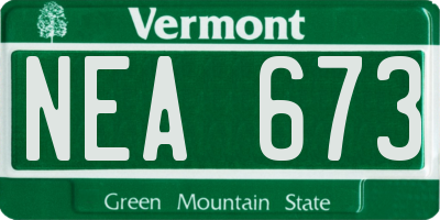 VT license plate NEA673