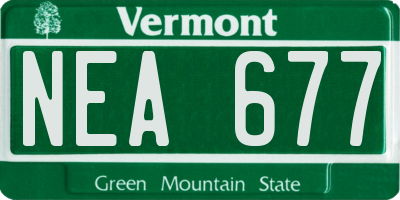 VT license plate NEA677
