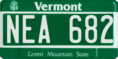 VT license plate NEA682