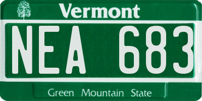 VT license plate NEA683