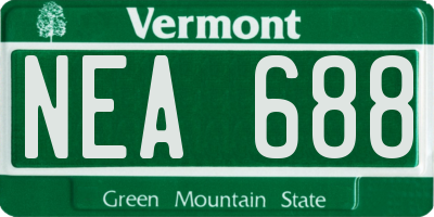 VT license plate NEA688