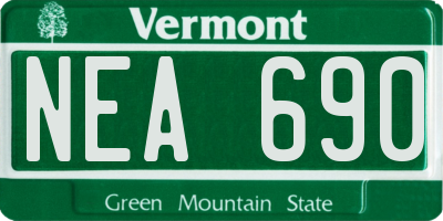 VT license plate NEA690