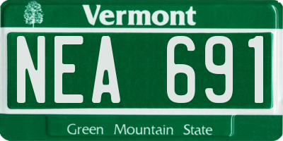 VT license plate NEA691