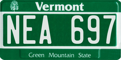VT license plate NEA697