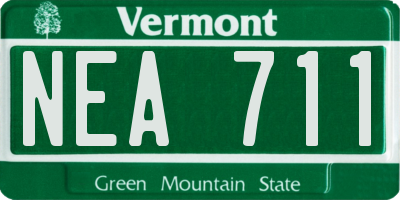 VT license plate NEA711