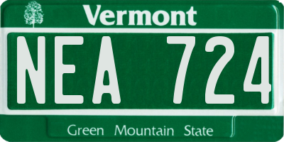 VT license plate NEA724