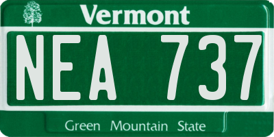 VT license plate NEA737