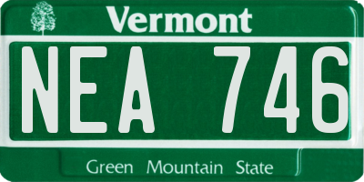 VT license plate NEA746