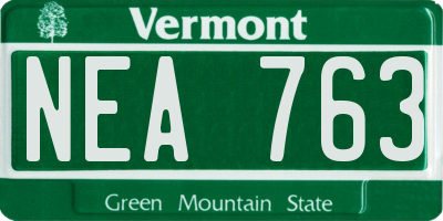 VT license plate NEA763